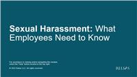 Sexual Harassment:  What Employees Need to Know