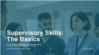 Supervisory Skills: The Basics